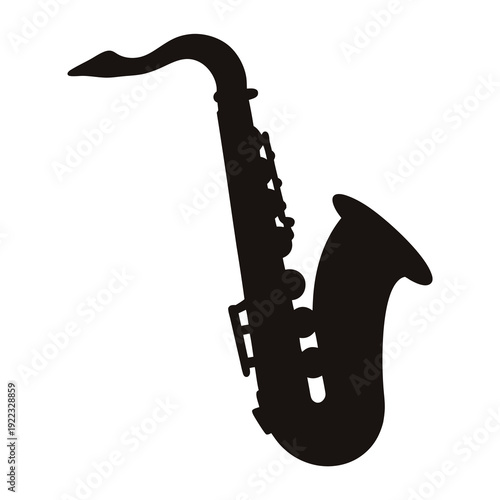 Striking Silhouette of a Saxophone, Symbolizing Jazz, Music, and Artistic Expression