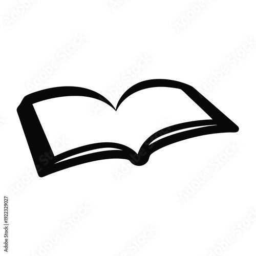 Open book illustration for education and literature related themes and designs