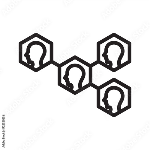 Web3 Identity virtual economy simple line icon