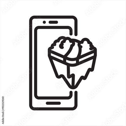 virtual economy virtual economy simple line icon