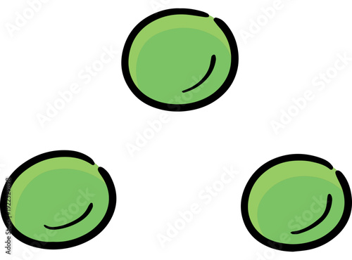 Illustration of green pea