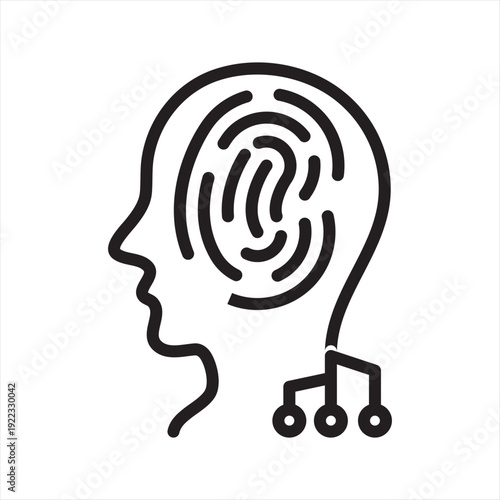 Web3 Identity virtual economy simple line icon