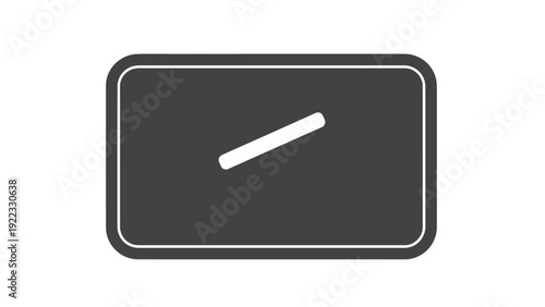Gray Button with White Diagonal Slider.