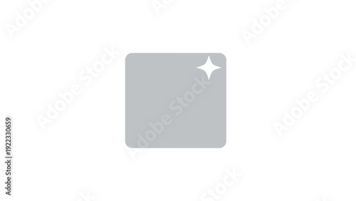 Gray Square Icon with White Star Symbol.