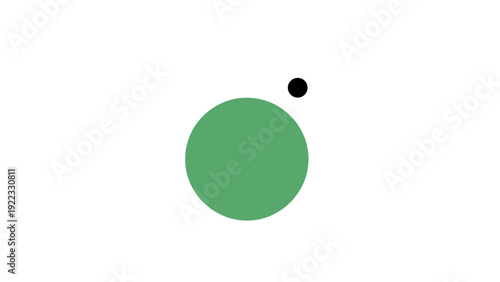 Green Circle with Small Black Dot.
