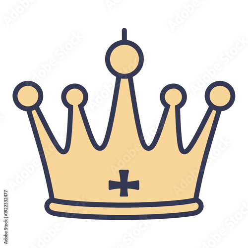 Golden Crown Vector Icon