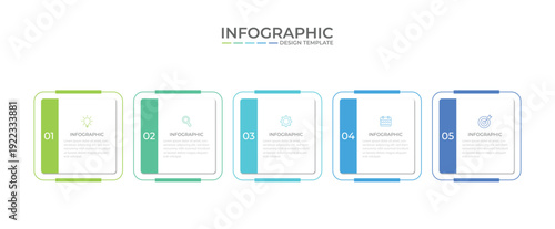 vector illustration Infographic design template with icons and 5 options or steps. Can be used for process, presentations, layout, banner,info graph.