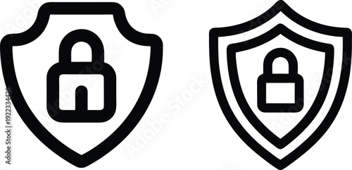 Shield Unlock Security Icon Vector Illustration