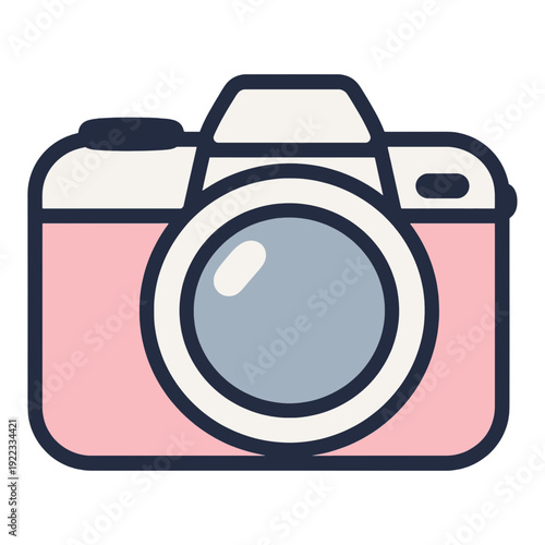Pink Camera Vector Icon