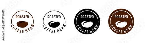Roasted Premium Coffee Bean Outline Brown