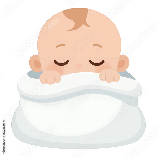 Sleeping Baby Vector Icon