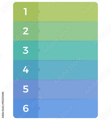 Infographic template with 6 steps
