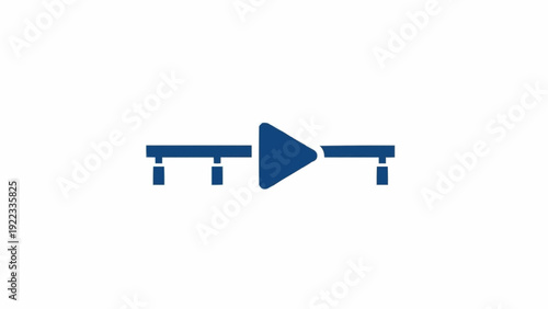 Photos Play button icon with lines.