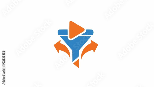 Fotografija Play button icon with shapes.
