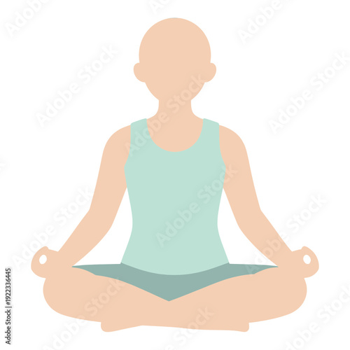 Woman Meditating Vector Icon