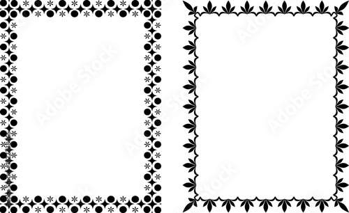 vector frames black on a white background