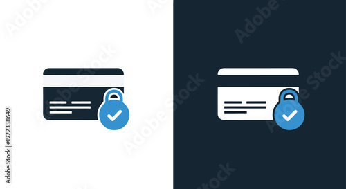 Secure login icons flat design vector illustrationBlue icon set - Modern style icon - Vector icon set - Glyph and solid icon set - Icon vector - Flat Design Icon - line icon set