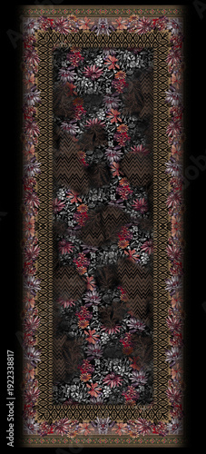  digital silk scarf textile pattern design