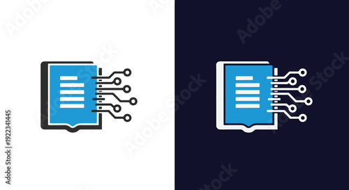 Cloud data storage flat design vector illustrationBlue icon set - Modern style icon - Vector icon set - Glyph and solid icon set - Icon vector - Flat Design Icon - line icon set