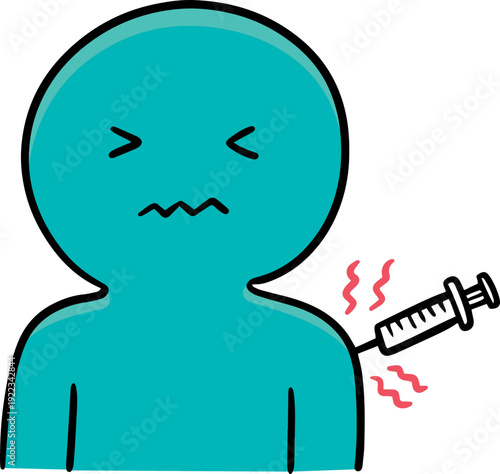 Illustration of injecting medicine