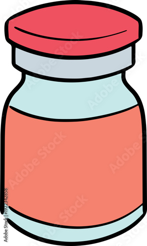 Illustration of medicine vial