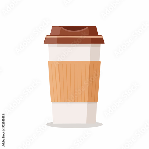 Refreshing cold beverage in a vibrant disposable cup with ice and colorful straws, perfect for a summer quench