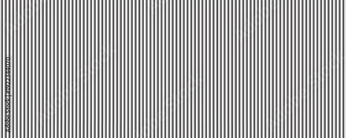 Narrow black-white vertical lines. Symmetric geometric ornament. Striped seamless pattern, abstract wallpaper. Digital paper for textile print, page fill. Vector