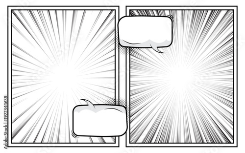 Comic versus fight background template
