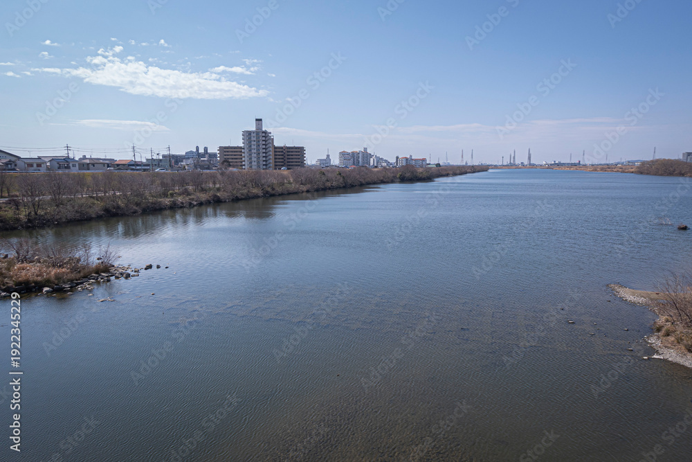 Fototapeta premium 加古川 加古川市 兵庫県 一級河川