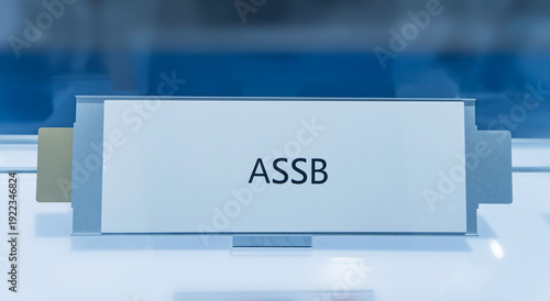 ALL Solid-State Battery(ASSB) cell unit on white background. Next Generation Electric Vehicle Battery concept.