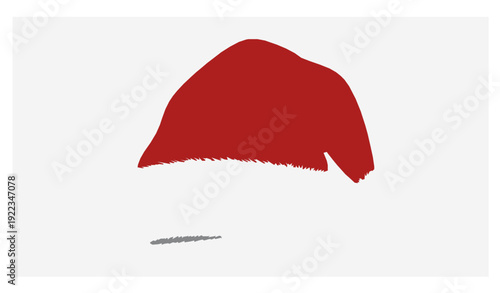 Realistic Red Santa Hat Vector Set for Christmas and New Year