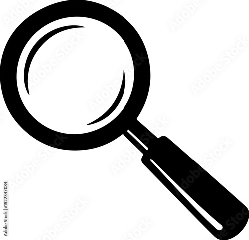 Magnifying Glass silhouette vector illustration