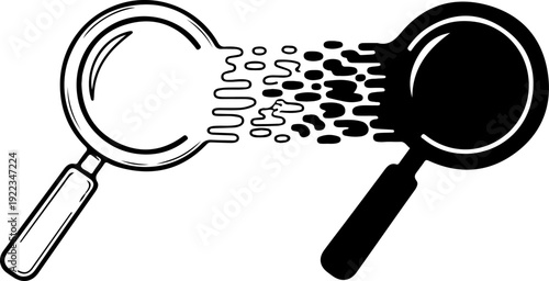 Magnifying Glass silhouette vector illustration