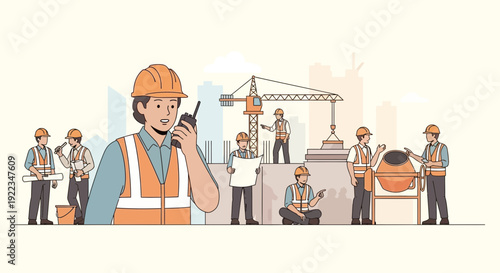 Construction Worker Talking on Phone 1.