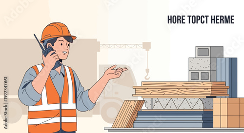 Construction Worker Talking on Phone.