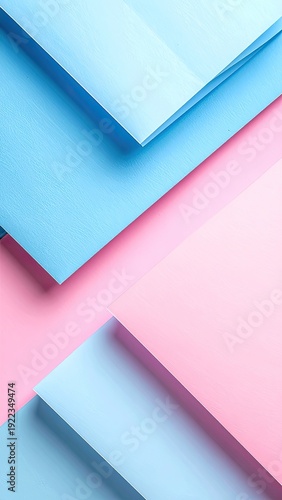 Wallpaper Mural Abstract diagonal layers of pastel blue and pink geometric shapes with subtle texture. Torontodigital.ca