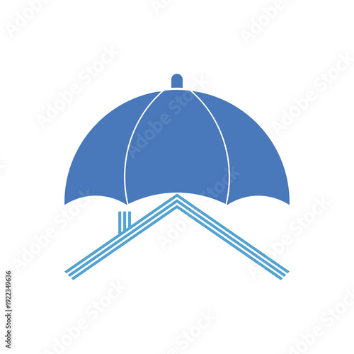 Waterproof House Logo icon isolated on white background