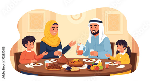 Iftar Ramadan kareem background. Modern vector flat illustration ramadan social media posts collection