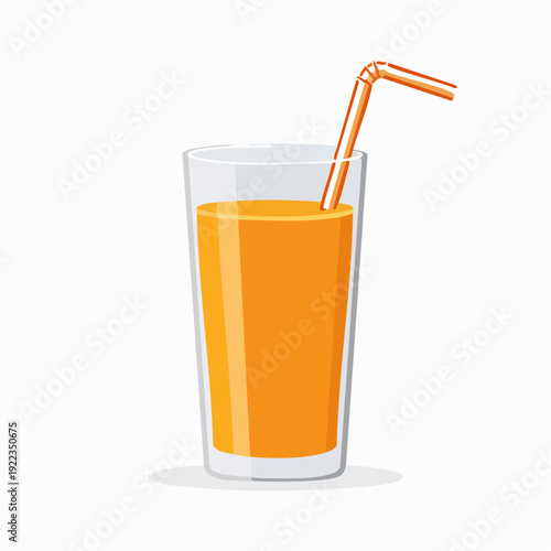 Vibrant Refreshing Fruit Beverage in a Clear Glass with a Striped Straw for a Sunny Day Pick-Me-Up