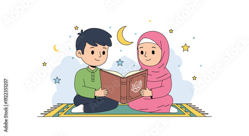 Ramadan kareem background. Modern vector flat illustration ramadan social media posts collection