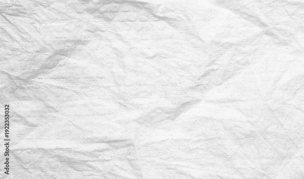 Naklejka premium Wrinkled paper texture isolated on transparent background with copy space.