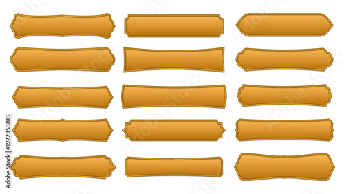 テロップベースやボタンに使える茶色のプレート短め