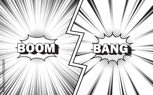 Comic cartoon versus with speech bubble background template