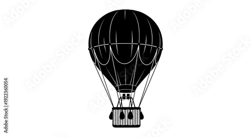 Wallpaper Mural Elegant hot air balloon soaring through clear sky Torontodigital.ca