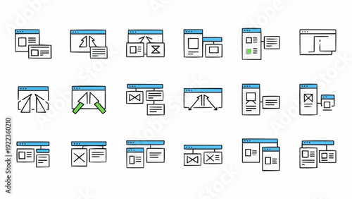Collection of various computer application icons.