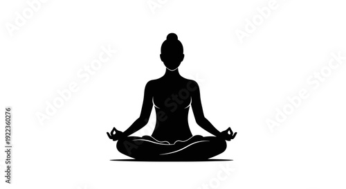 Serene woman meditating in peaceful yoga pose