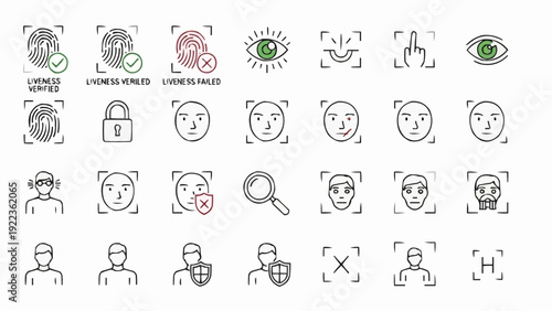 Various Facial Expressions and Icons.