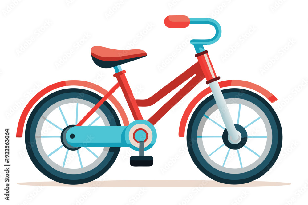Fototapeta premium kids toy bicycle vector on white background