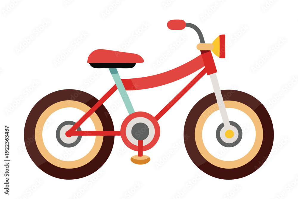 Fototapeta premium kids toy bicycle vector on white background