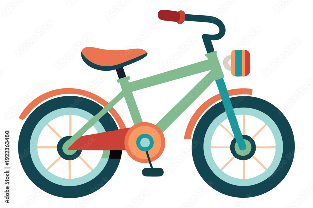 Fototapeta premium kids toy bicycle vector on white background